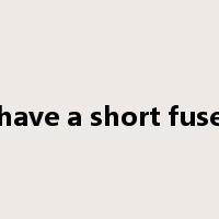 have a short fuse是什么意思