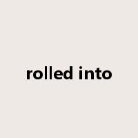 rolled into是什么意思