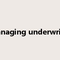 managing underwriter是什么意思