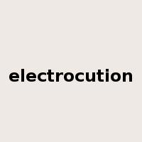 electrocution是什么意思