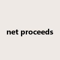 net proceeds是什么意思