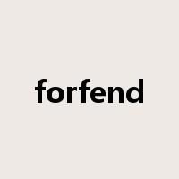 forfend是什么意思