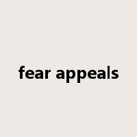 fear appeals是什么意思