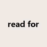 read for是什么意思