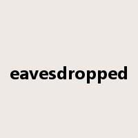 eavesdropped是什么意思