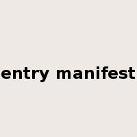 entry manifest是什么意思