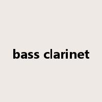 bass clarinet是什么意思