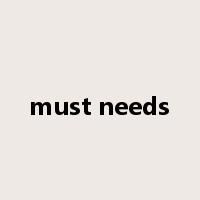 must needs是什么意思