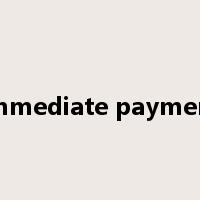 immediate payment是什么意思