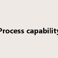 Process capability是什么意思