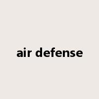 air defense是什么意思
