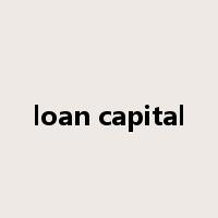 loan capital是什么意思
