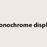 monochrome display是什么意思