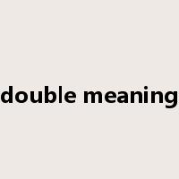 double meaning是什么意思