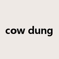 cow dung是什么意思