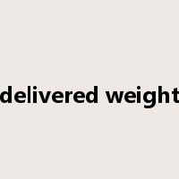 delivered weight是什么意思