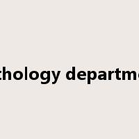 pathology department是什么意思