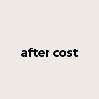 after cost是什么意思