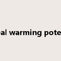 global warming potential是什么意思