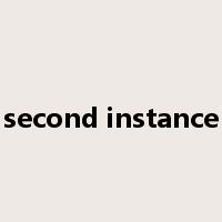 second instance是什么意思