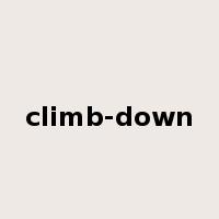 climb-down是什么意思