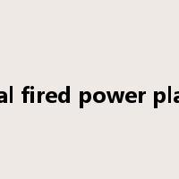 coal fired power plant是什么意思