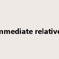 immediate relatives是什么意思