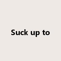Suck up to是什么意思