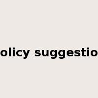 policy suggestion是什么意思
