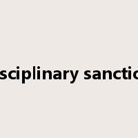 disciplinary sanction是什么意思