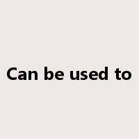 Can be used to是什么意思
