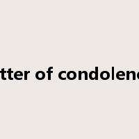 letter of condolence是什么意思