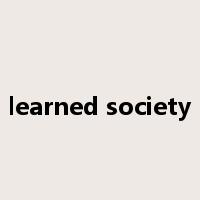 learned society是什么意思