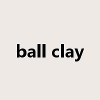 ball clay是什么意思