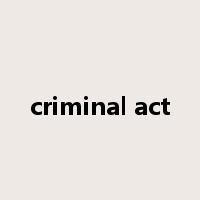 criminal act是什么意思
