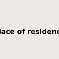 place of residence是什么意思
