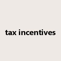 tax incentives是什么意思