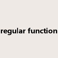 regular function是什么意思