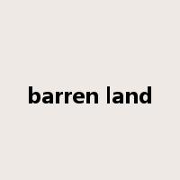 barren land是什么意思