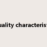 quality characteristic是什么意思