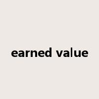 earned value是什么意思
