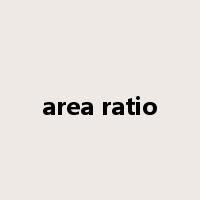 area ratio是什么意思