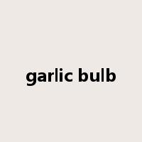 garlic bulb是什么意思