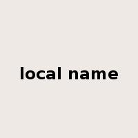 local name是什么意思