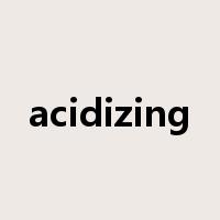 acidizing是什么意思