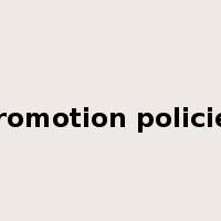 promotion policies是什么意思
