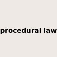 procedural law是什么意思