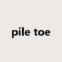 pile toe是什么意思