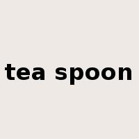 tea spoon是什么意思