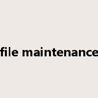 file maintenance是什么意思
